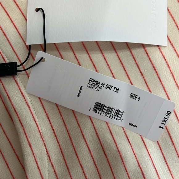 Lacoste Short Sleeve Stripe Cotton Dress Open Back Preppy NWT Sz 0 - Picture 6 of 14